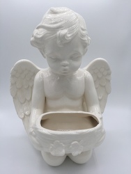 Cherub with Basket from Eagledale Florist in Indianapolis, IN