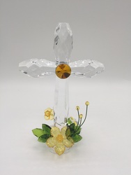 Standing Acrylic Cross Yellow from Eagledale Florist in Indianapolis, IN