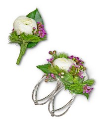 Intrinsic Corsage and Boutonniere Set from Eagledale Florist in Indianapolis, IN