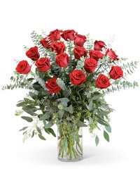 Red Roses with Eucalyptus Foliage (18) from Eagledale Florist in Indianapolis, IN