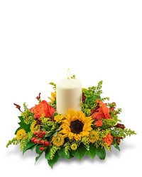 Seasonal Saffron Centerpiece from Eagledale Florist in Indianapolis, IN