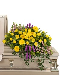 Sunshine from Heaven Casket Spray from Eagledale Florist in Indianapolis, IN