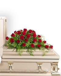 24 Red Roses Casket Spray from Eagledale Florist in Indianapolis, IN