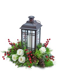 Hollyberry Rose Lantern from Eagledale Florist in Indianapolis, IN