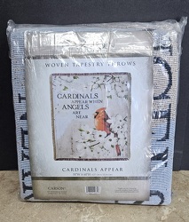 Cardinals Appear Tapestry Throw from Eagledale Florist in Indianapolis, IN