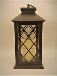Lattice Brushed Bronze Lantern from Eagledale Florist in Indianapolis, IN