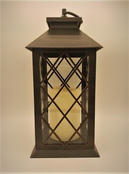 Lattice Brushed Bronze Lantern from Eagledale Florist in Indianapolis, IN