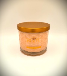 Peach Blossom Honeycomb 3 Wick Candle from Eagledale Florist in Indianapolis, IN
