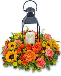 Lush Goldenrod Lantern from Eagledale Florist in Indianapolis, IN