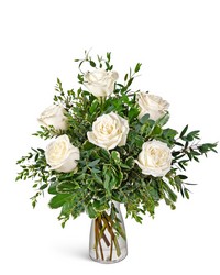 Half Dozen White Roses from Eagledale Florist in Indianapolis, IN