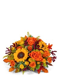 Goldenrod Harvest Centerpiece from Eagledale Florist in Indianapolis, IN