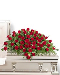 50 Red Roses Casket Spray from Eagledale Florist in Indianapolis, IN