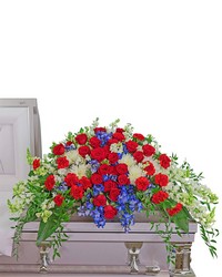 Valiant Honor Casket Spray from Eagledale Florist in Indianapolis, IN