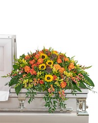 Sunset Reflections Casket Spray from Eagledale Florist in Indianapolis, IN