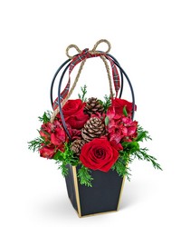 Piney Rose Holiday Tote from Eagledale Florist in Indianapolis, IN